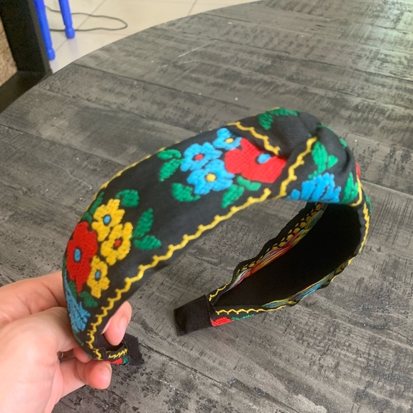 mexican embroidered hair headband - Picture 1 of 4